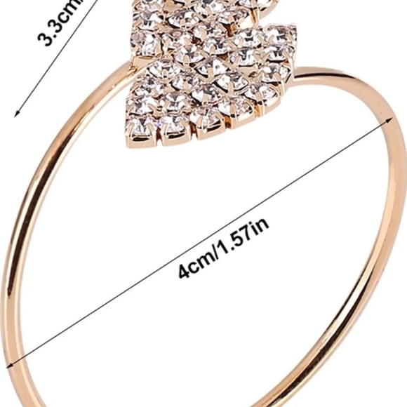 New Crystal Gold Leaf Napkin Holder Set of 10 - Picture 8 of 8